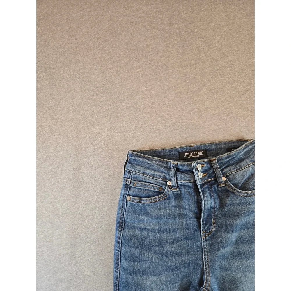 Judy Blue Flare Jeans Womens‎ 0/24 Petite Medium Wash High Rise JB881018 MD-PT